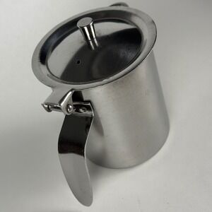 Vintage SERCO Japan‎ Stainless Steel Creamer Syrup Dispenser Hinged Lid